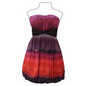 Bebe Mini Strapless Bubble Dress