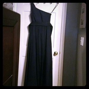 Vera Wang white (marine color) one shoulder dress