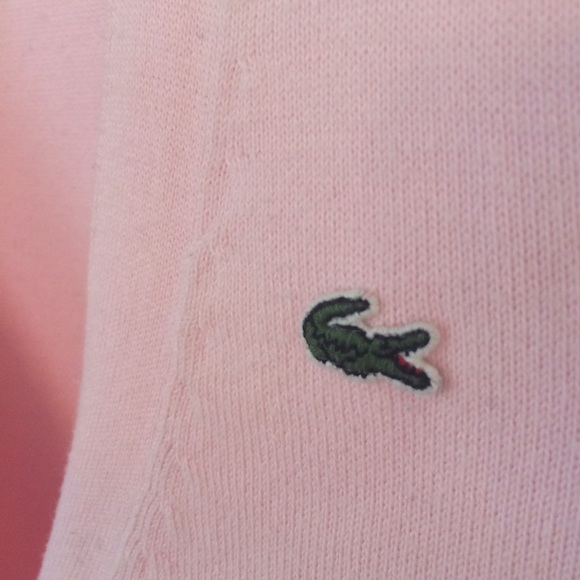 Lacoste soft pink button-down cardigan, size 38