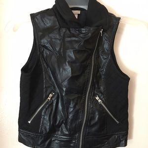 Leather kids vest