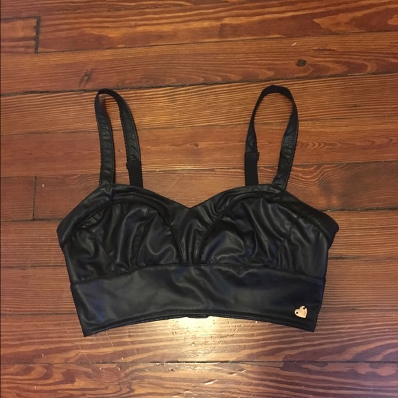Kendall and Kylie pleather bralette