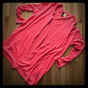 Bright coral cardigan