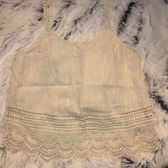 Lace cream top
