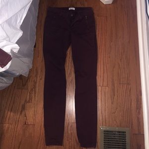maroon pants
