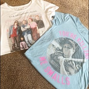 BREAKFAST CLUB AND SANDLOT GRAPHIC TSHIRTS