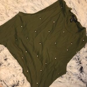 Studded green top