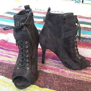 Wild Diva lace up heel booties