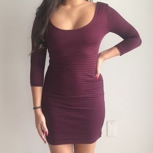 Maroon Bodycon Dress