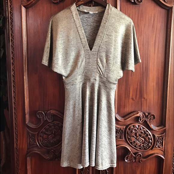 Oh my love gold urban outfitters dress XS