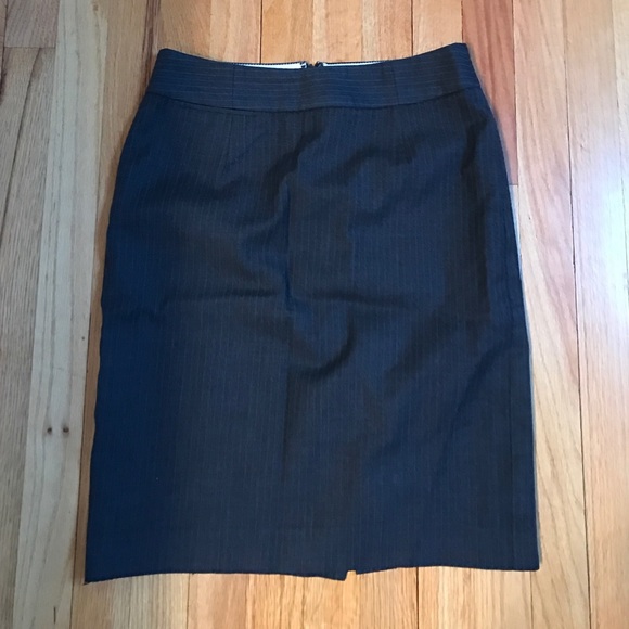 J Crew wool skirt gray pinstripe 4