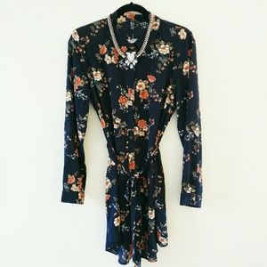 Floral Print Shirt Dress