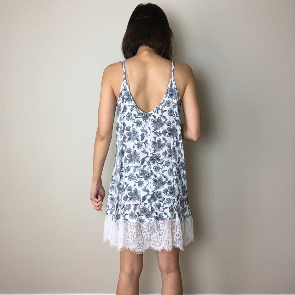 Ashley floral slip dress with lace hem.SUMMER SALE - Picture 3 of 4