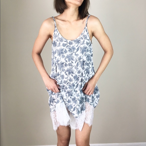 Ashley floral slip dress with lace hem.SUMMER SALE - Picture 2 of 4