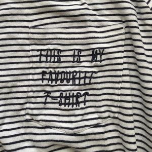 MNG Denim striped tee