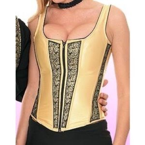 Gold and black corset *see description*