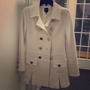 Express ivory wool peacoat