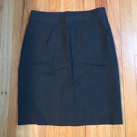 J Crew dark gray original fit pencil skirt 4