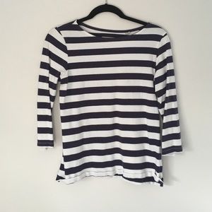 Jack Wills navy and white striped Brenton top