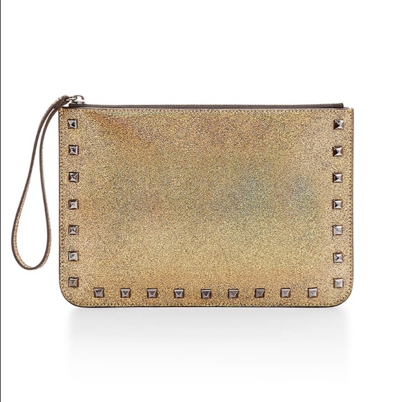 Rebecca Minkoff Glitter Gold Wristlet NWT!!