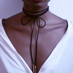 Suede bolo tie choker/necklace