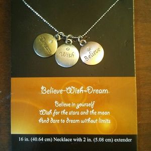 Believe wish dream necklace