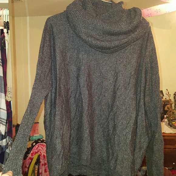 MUST GO**COZY GRAY COWL NECK SWEATER!