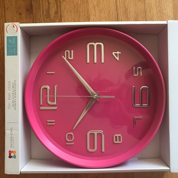 Pink Wall Clock NWT
