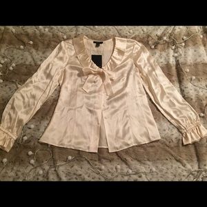 Satin Cream Blouse -Sz 12