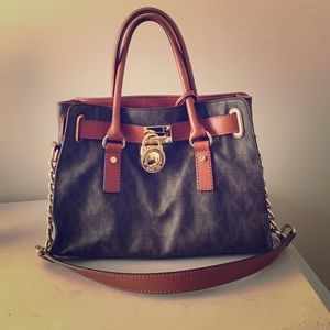 Michael Kors Hamilton MK logo Satchel purse