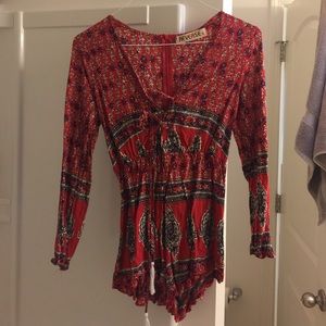 Long sleeve romper