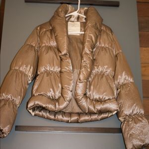 All saints metallic puffer