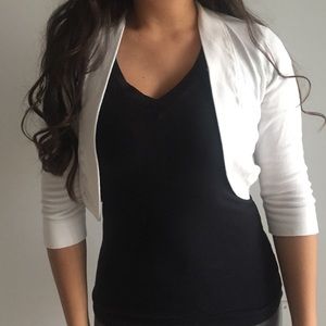 White Crop Cartigan