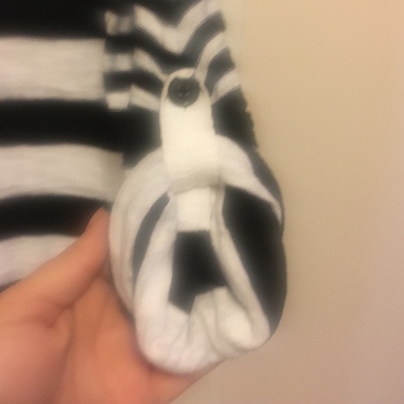 Stripped partly sheer 3/4 sleeve Express sweater - Picture 3 of 4