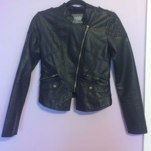 Black leather jacket