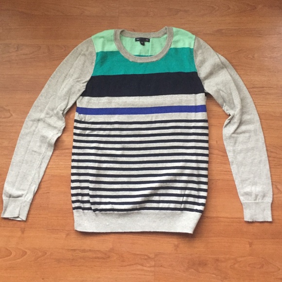 Striped, crew-neck sweater