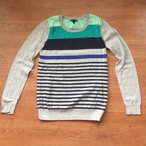 Striped, crew-neck sweater