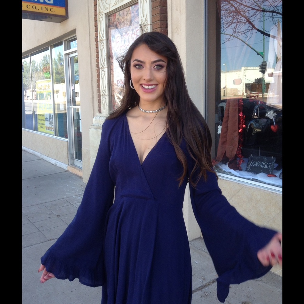 Navy Blue Dress-LAST TWO - Picture 2 of 6