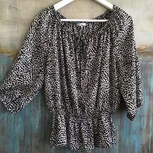 Anthropologie Violet & Claire Animal Print Top M