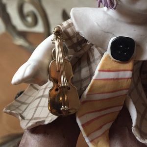 VINTAGE STERLING VIOLIN CHARM