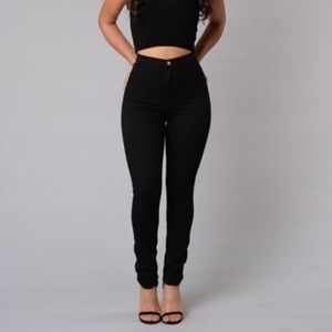 Super High Waisted Black Jeans