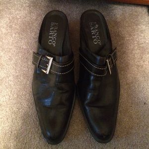 Franco Sarto brown leather slippers