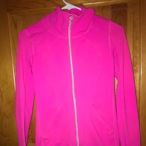 Lululemon bright pink zip up. Size 4.