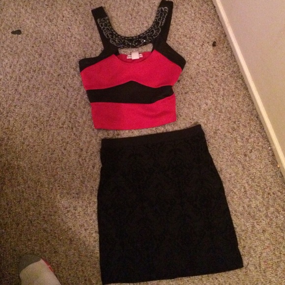 Black and Red outfit