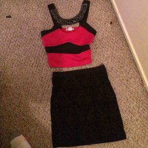 Black and Red outfit