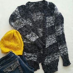 Grey cardigan sweater