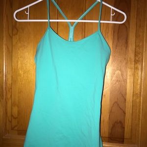 Lululemon power Y tank top. Size 4. Teal.