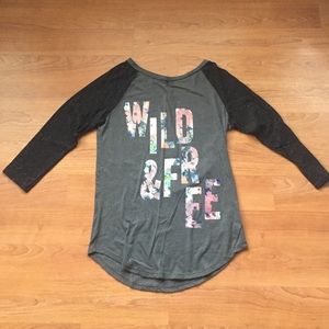 Graphic baseball tee