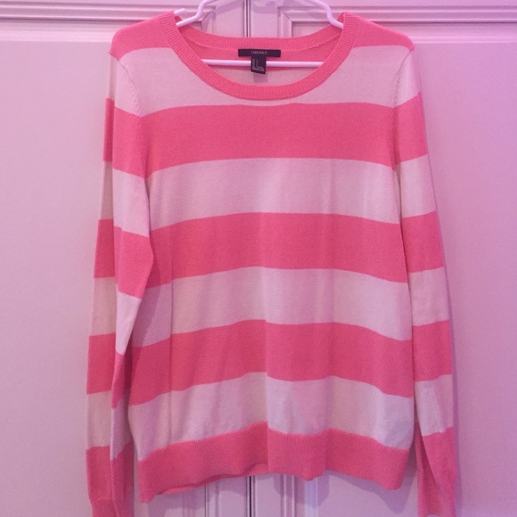 Pink & white striped sweater