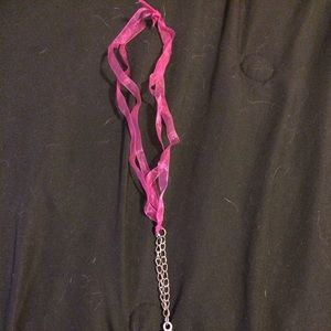 Ribbon necklace with cross!