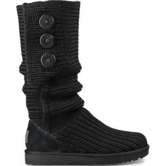 black knit ugg boots